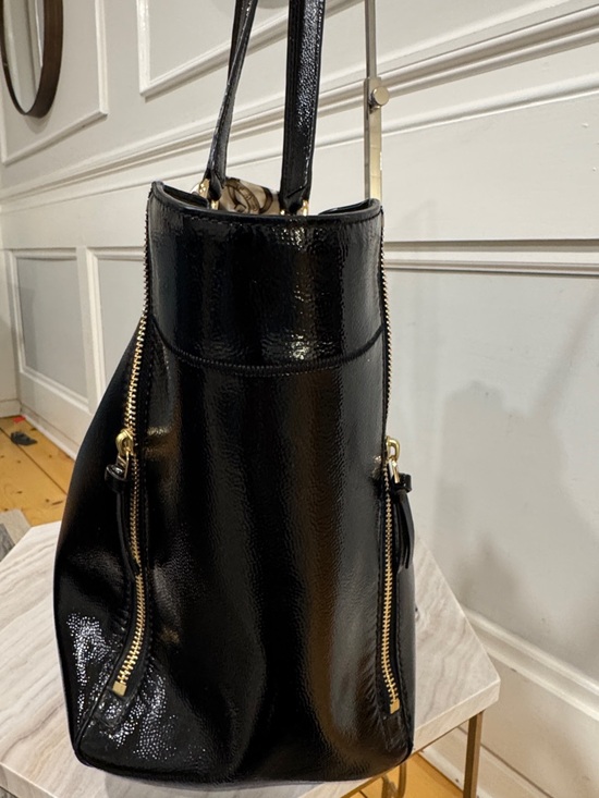 Tory Burch Ivy Side Zip Patent Leather Tote - Picture 7 of 17